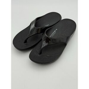 Alegria by PG Lite Recover Me Recovery Thong Black Sandals Size 38/US 8 Workout